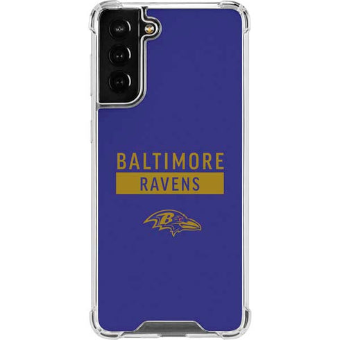 NFL Baltimore Ravens Purple Performance Series Galaxy S21 FE Clear Case