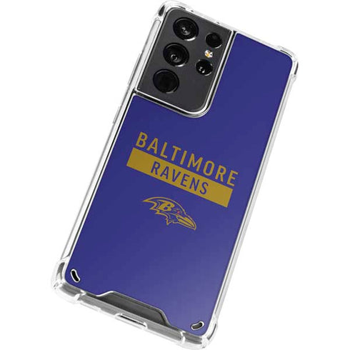 NFL Baltimore Ravens Purple Performance Series Galaxy S21 Ultra 5G Clear Case