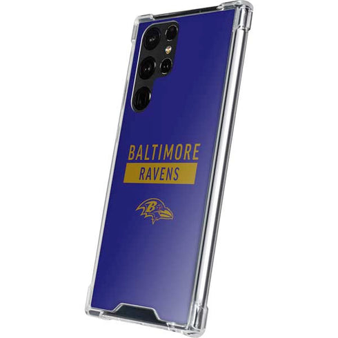 NFL Baltimore Ravens Purple Performance Series Galaxy S22 Ultra Clear Case