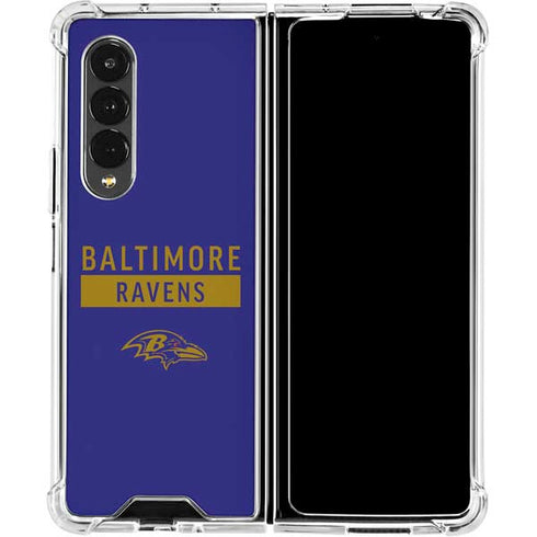 NFL Baltimore Ravens Purple Performance Series Galaxy Z Fold4 5G Clear Case