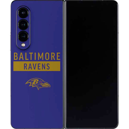 NFL Baltimore Ravens Purple Performance Series Galaxy Z Fold4 5G Skin