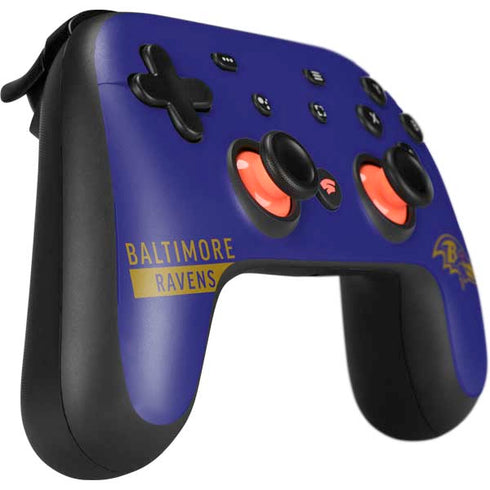 NFL Baltimore Ravens Purple Performance Series Google Stadia Controller Skin