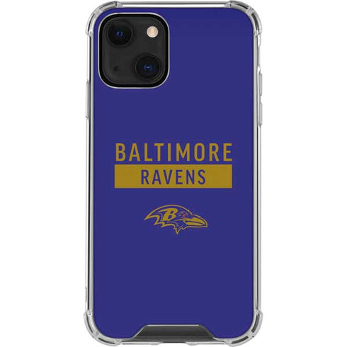 NFL Baltimore Ravens Purple Performance Series iPhone 15 Plus Clear Case