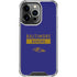 NFL Baltimore Ravens Purple Performance Series iPhone 15 Pro Clear Case