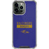 NFL Baltimore Ravens Purple Performance Series iPhone 14 Pro Max Clear Case