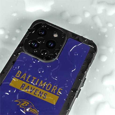 NFL Baltimore Ravens Purple Performance Series iPhone 14 Pro Max Waterproof Case