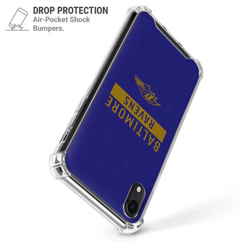 NFL Baltimore Ravens Purple Performance Series iPhone XR Clear Case