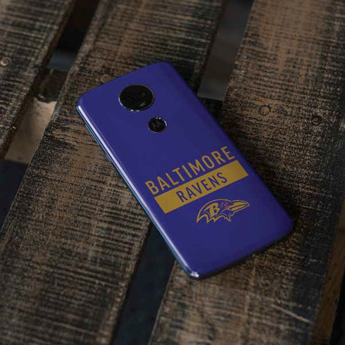 NFL Baltimore Ravens Purple Performance Series Moto E5 Plus Skin