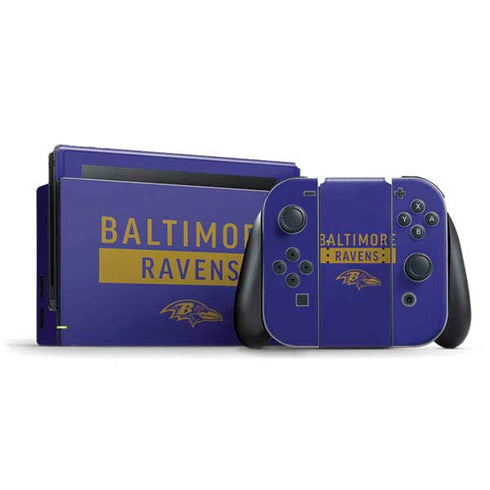 NFL Baltimore Ravens Purple Performance Series Nintendo Switch Bundle Skin