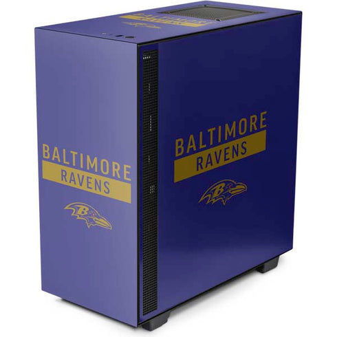 NFL Baltimore Ravens Purple Performance Series NZXT H510 Compact ATX Mid-Tower Case Skin