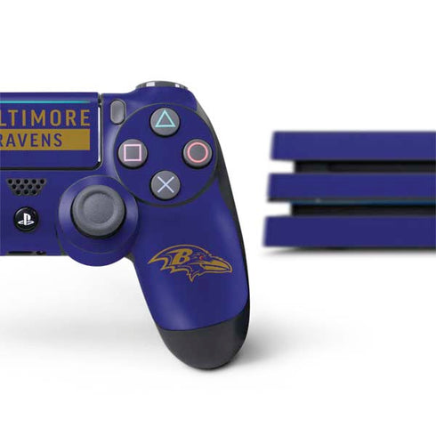 NFL Baltimore Ravens Purple Performance Series PS4 Pro Bundle Skin