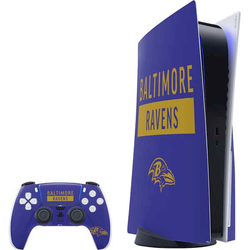 NFL Baltimore Ravens Purple Performance Series PS5 Bundle Skin