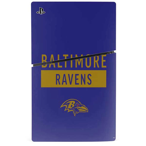 NFL Baltimore Ravens Purple Performance Series PS5 Slim Disk Console Skin