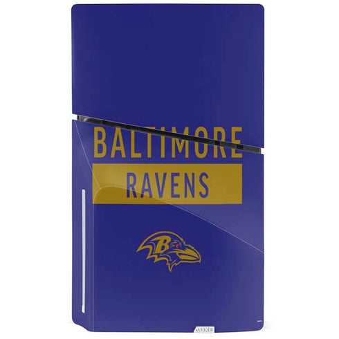NFL Baltimore Ravens Purple Performance Series PS5 Slim Disk Console Skin