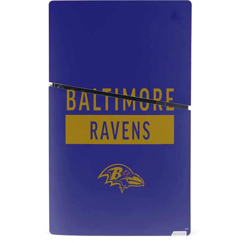 NFL Baltimore Ravens Purple Performance Series PS5 Slim Digital Edition Console Skin