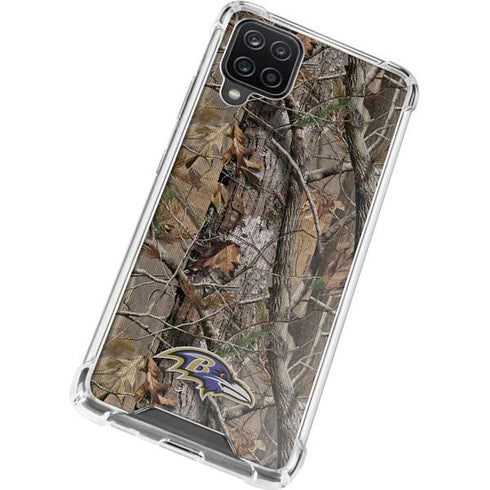 NFL Baltimore Ravens Realtree AP Camo Galaxy A12 Clear Case