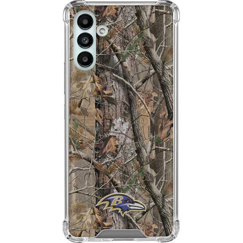 NFL Baltimore Ravens Realtree AP Camo Galaxy A13 5G Clear Case