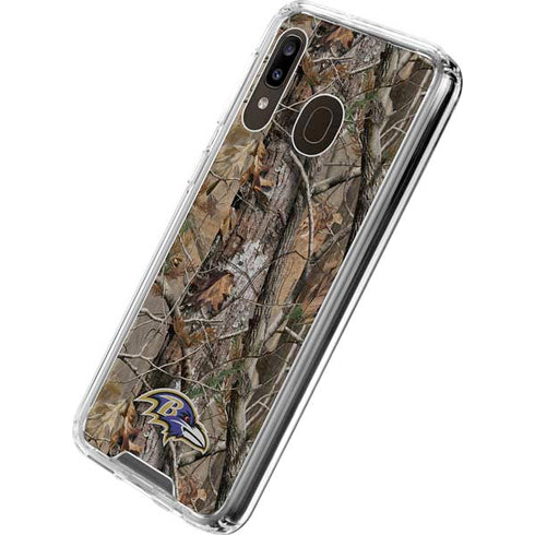 NFL Baltimore Ravens Realtree AP Camo Galaxy A30 Clear Case