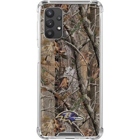 NFL Baltimore Ravens Realtree AP Camo Galaxy A32 5G Clear Case