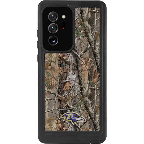 NFL Baltimore Ravens Realtree AP Camo Galaxy Note20 Ultra 5G Waterproof Case