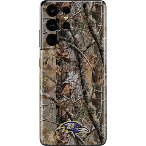 NFL Baltimore Ravens Realtree AP Camo Galaxy S21 Ultra 5G Skin