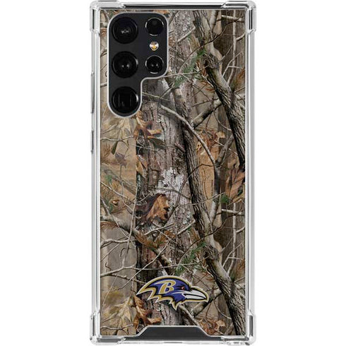 NFL Baltimore Ravens Realtree AP Camo Galaxy S22 Ultra Clear Case