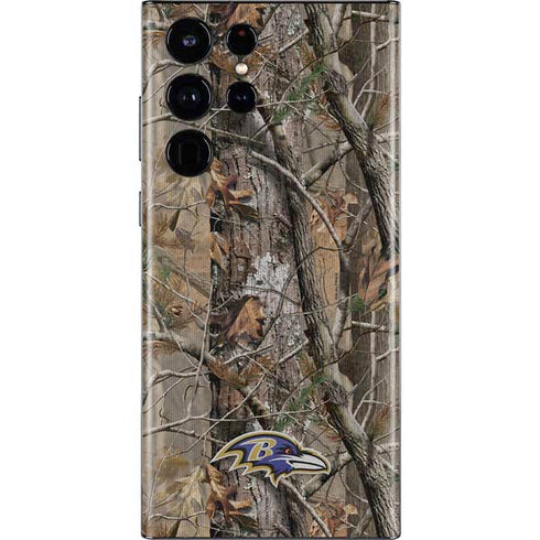 NFL Baltimore Ravens Realtree AP Camo Galaxy S22 Ultra Skin