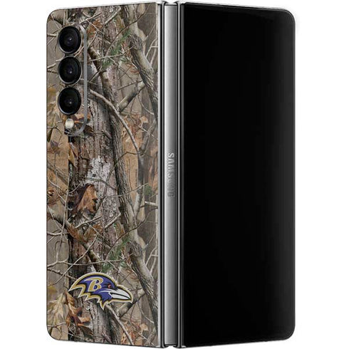 NFL Baltimore Ravens Realtree AP Camo Galaxy Z Fold4 5G Skin