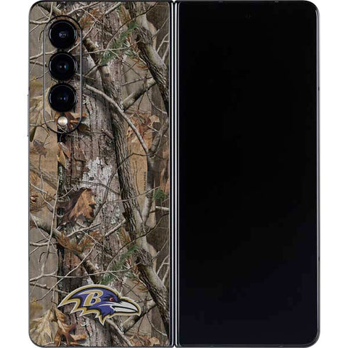 NFL Baltimore Ravens Realtree AP Camo Galaxy Z Fold4 5G Skin