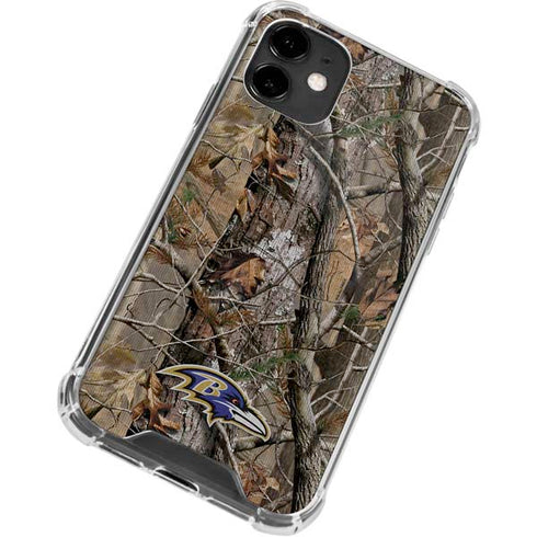 NFL Baltimore Ravens Realtree AP Camo iPhone 12 Clear Case