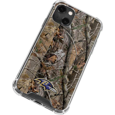 NFL Baltimore Ravens Realtree AP Camo iPhone 13 Mini Clear Case