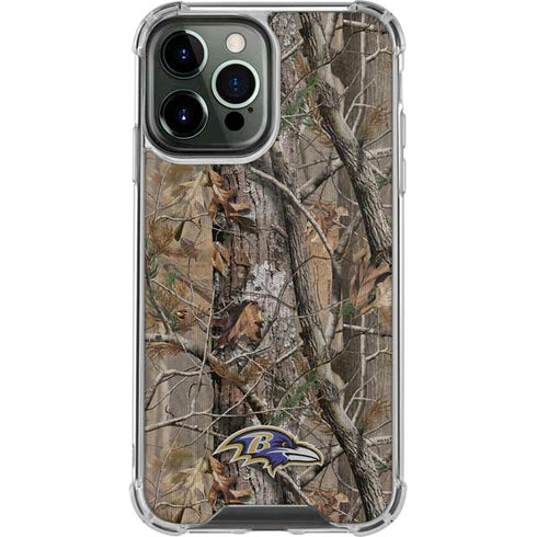 NFL Baltimore Ravens Realtree AP Camo iPhone 14 Pro Max Clear Case