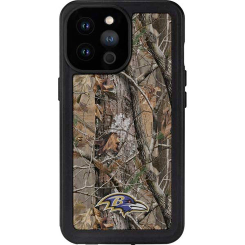 NFL Baltimore Ravens Realtree AP Camo iPhone 14 Pro Max Waterproof Case
