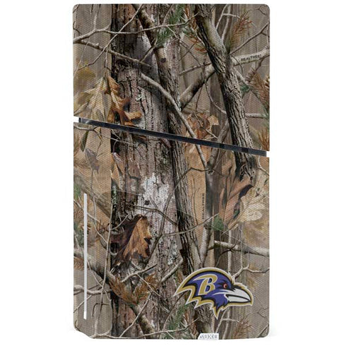 NFL Baltimore Ravens Realtree AP Camo PS5 Slim Disk Console Skin
