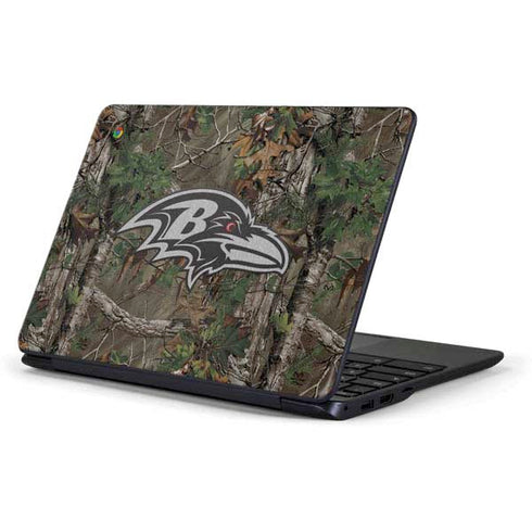 NFL Baltimore Ravens Realtree Xtra Green Camo Samsung Chromebook Skin