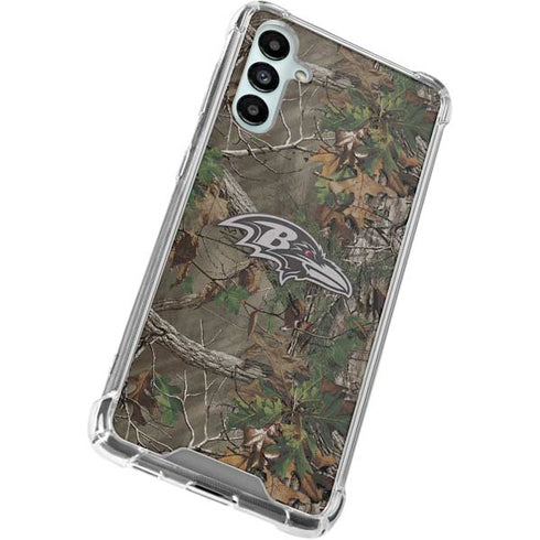 NFL Baltimore Ravens Realtree Xtra Green Camo Galaxy A15 5G Clear Case