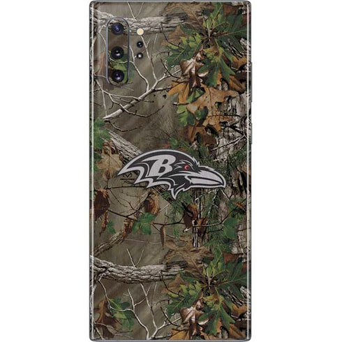 NFL Baltimore Ravens Realtree Xtra Green Camo Galaxy Note 10 Plus Skin