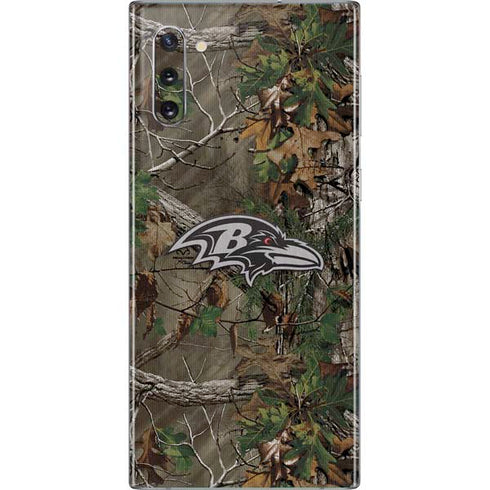 NFL Baltimore Ravens Realtree Xtra Green Camo Galaxy Note 10 Skin