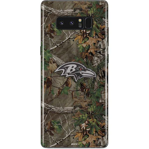 NFL Baltimore Ravens Realtree Xtra Green Camo Galaxy Note 8 Skin