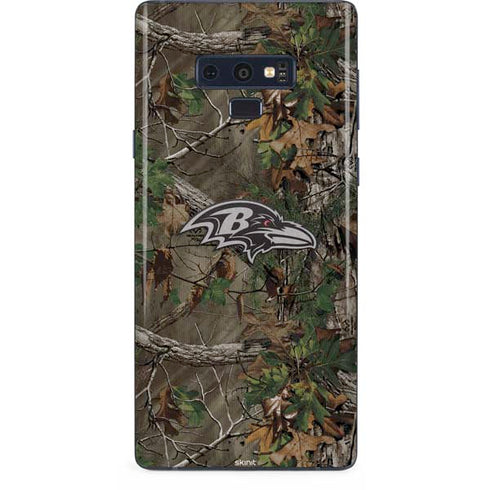 NFL Baltimore Ravens Realtree Xtra Green Camo Galaxy Note 9 Skin