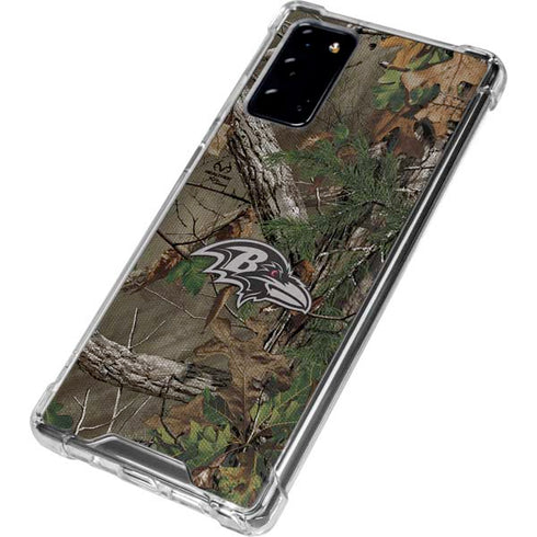 NFL Baltimore Ravens Realtree Xtra Green Camo Galaxy Note20 5G Clear Case
