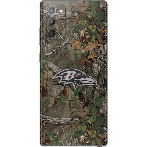 NFL Baltimore Ravens Realtree Xtra Green Camo Galaxy Note20 5G Skin