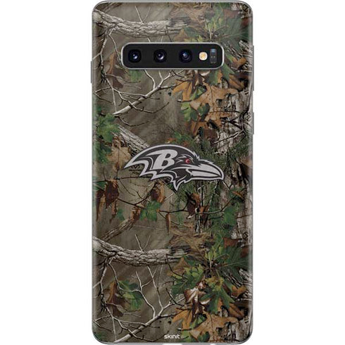 NFL Baltimore Ravens Realtree Xtra Green Camo Galaxy S10 Skin