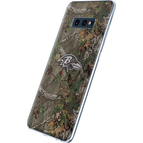 NFL Baltimore Ravens Realtree Xtra Green Camo Galaxy S10e Skin