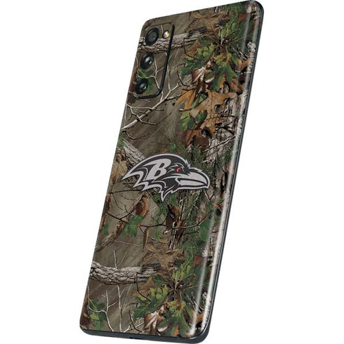NFL Baltimore Ravens Realtree Xtra Green Camo Galaxy S20 Fan Edition Skin