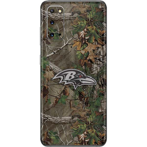 NFL Baltimore Ravens Realtree Xtra Green Camo Galaxy S20 Skin
