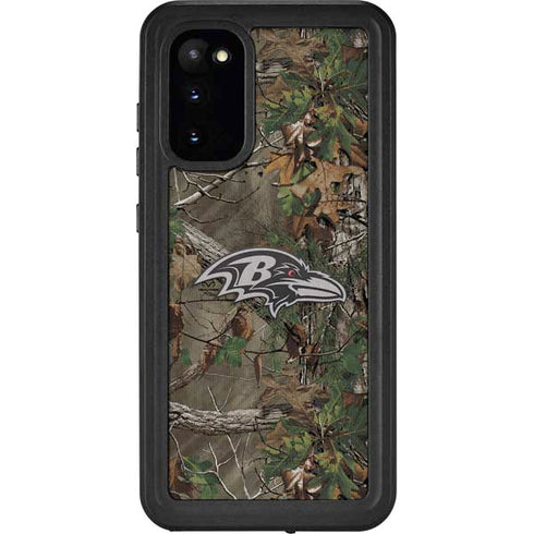 NFL Baltimore Ravens Realtree Xtra Green Camo Galaxy S20 Waterproof Case