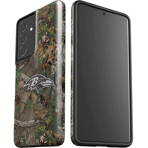NFL Baltimore Ravens Realtree Xtra Green Camo Galaxy S21 Ultra 5G Pro Case
