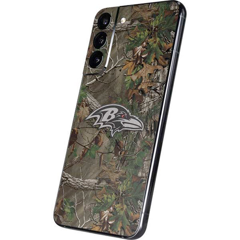 NFL Baltimore Ravens Realtree Xtra Green Camo Galaxy S22 Plus Skin