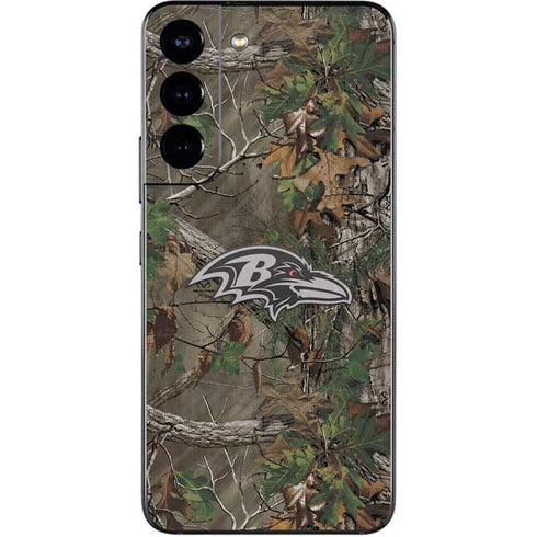 NFL Baltimore Ravens Realtree Xtra Green Camo Galaxy S22 Skin